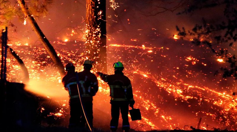 gigantescos incendios en la montaña